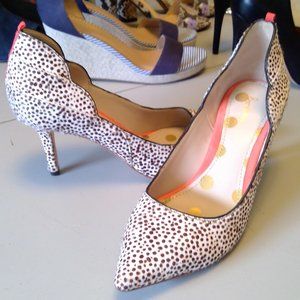 Boden Calf Skin Brown cream dot High Heel 36.5